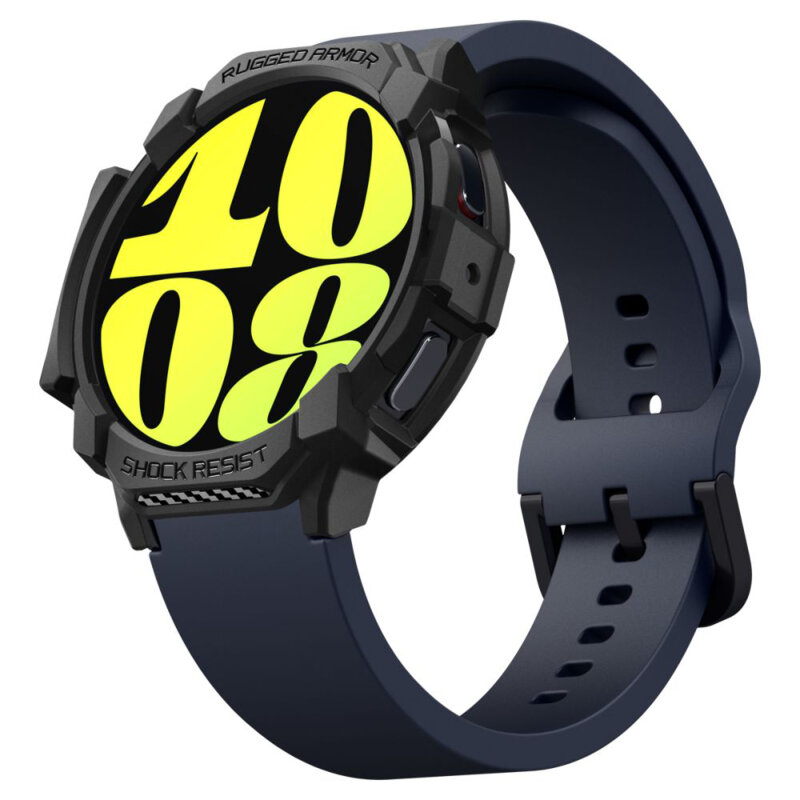 Husa Samsung Galaxy Watch7 44mm Spigen Rugged Armor, negru