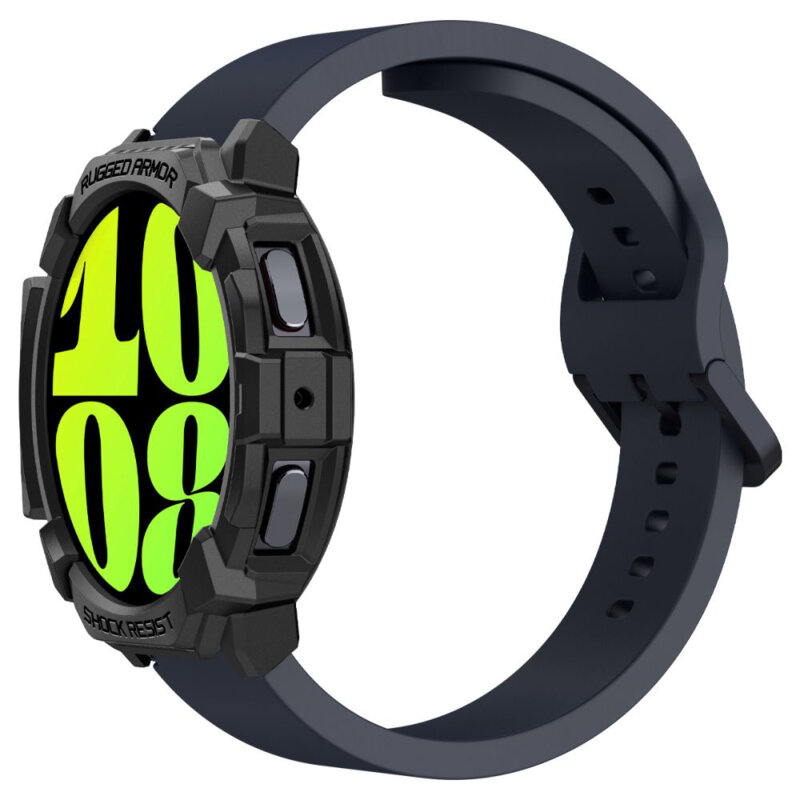 Husa Samsung Galaxy Watch7 44mm Spigen Rugged Armor, negru