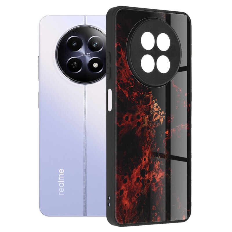 Husa Realme 12 Techsuit Glaze, Red Nebula