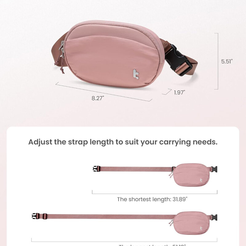 Borseta sport pentru alergare Tomtoc T32S1P1, roz