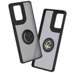 Husa Motorola Edge 50 Fusion Techsuit Glinth cu inel suport stand magnetic, negru