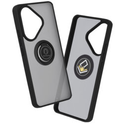 Husa Xiaomi Poco F6 Techsuit Glinth cu inel suport stand magnetic, negru