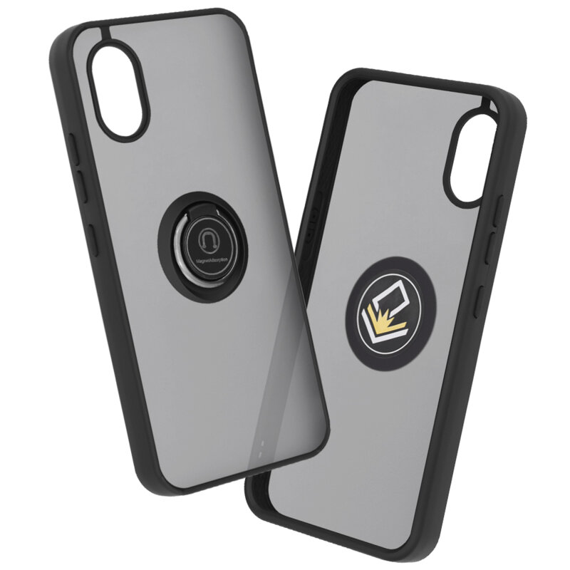 Husa Samsung Galaxy Xcover7 Techsuit Glinth cu inel suport stand magnetic, negru