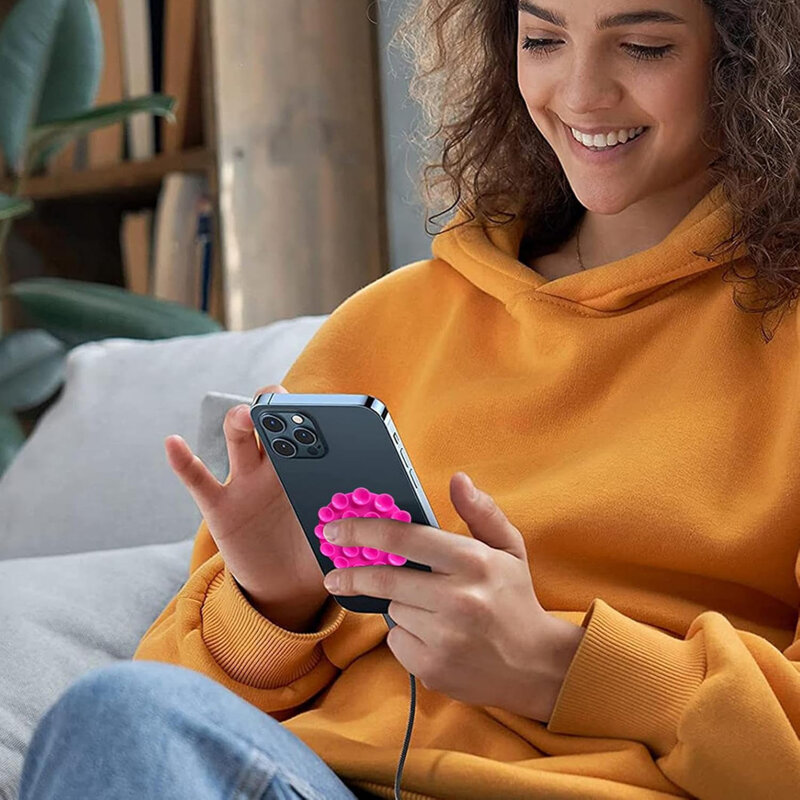 Suport adeziv cu ventuze pentru telefon Techsuit SO-CUP, oranj