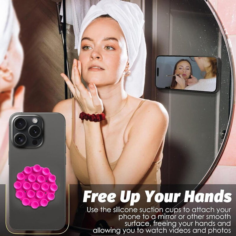 Suport adeziv cu ventuze pentru telefon Techsuit SY-CUP, galben
