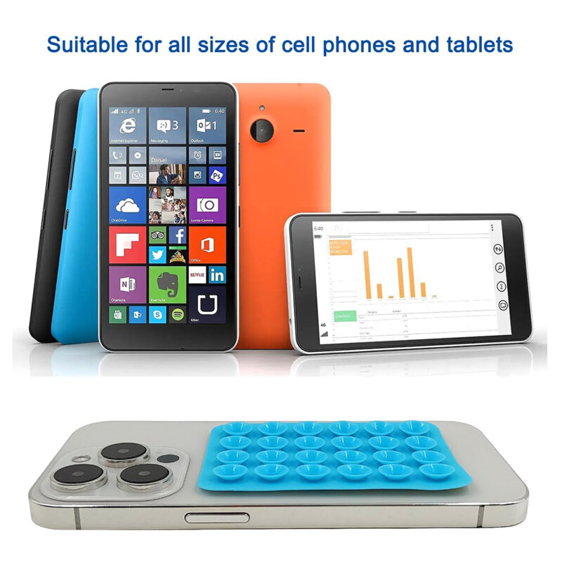 Suport adeziv cu ventuze pentru telefon Techsuit SC-PAD, gri inchis
