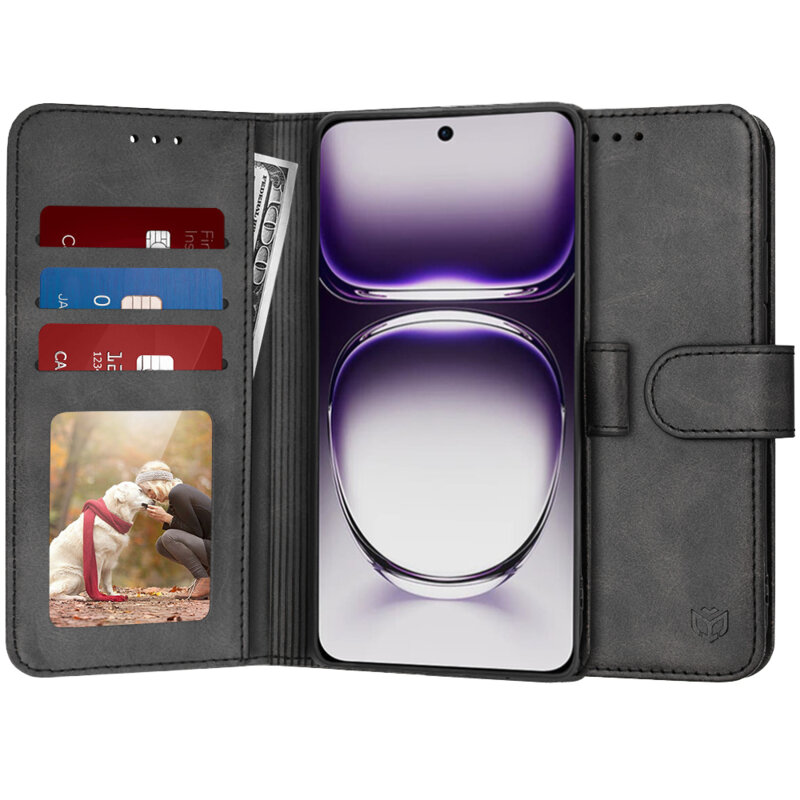 Husa 360 Oppo Reno12 Techsuit Diary Book, negru