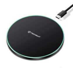 Incarcator wireless Fast Charge 15W, 3A, RGB Techsuit, CHWR031