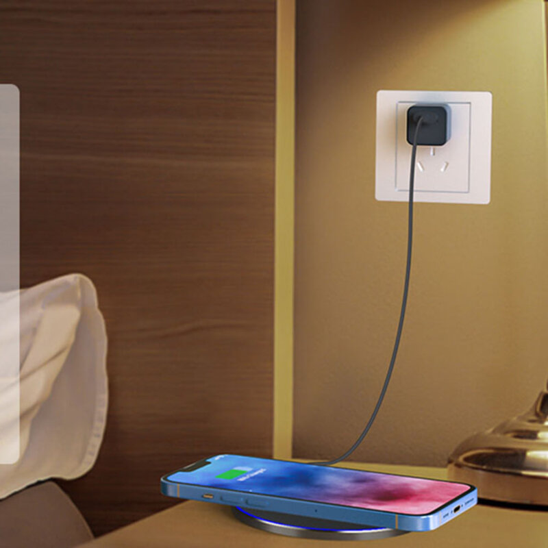 Incarcator wireless Fast Charge 15W, 3A, RGB Techsuit, CHWR031