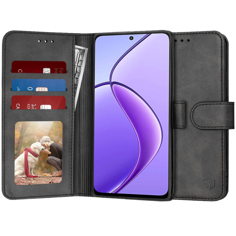 Husa 360 Realme 12 Techsuit Diary Book, negru