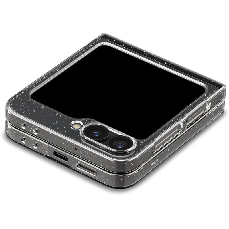Husa Samsung Galaxy Z Flip6 Spigen Air Skin, transparenta cu sclipici
