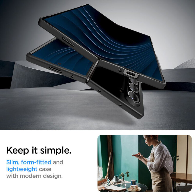 Husa Samsung Galaxy Z Fold6 Spigen Air Skin, negru