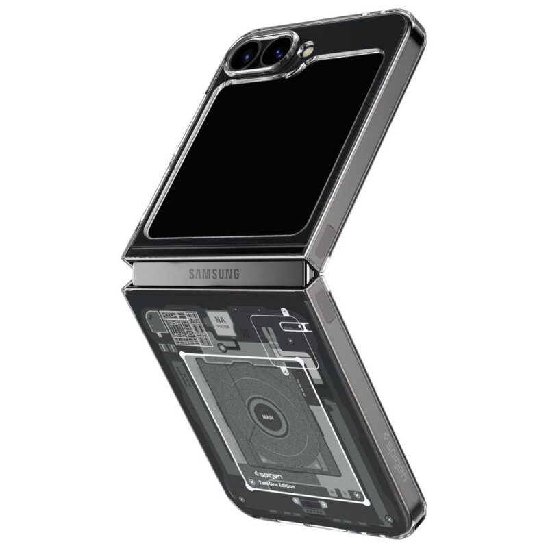 Husa Samsung Galaxy Z Flip6 Spigen Air Skin, negru/transparenta