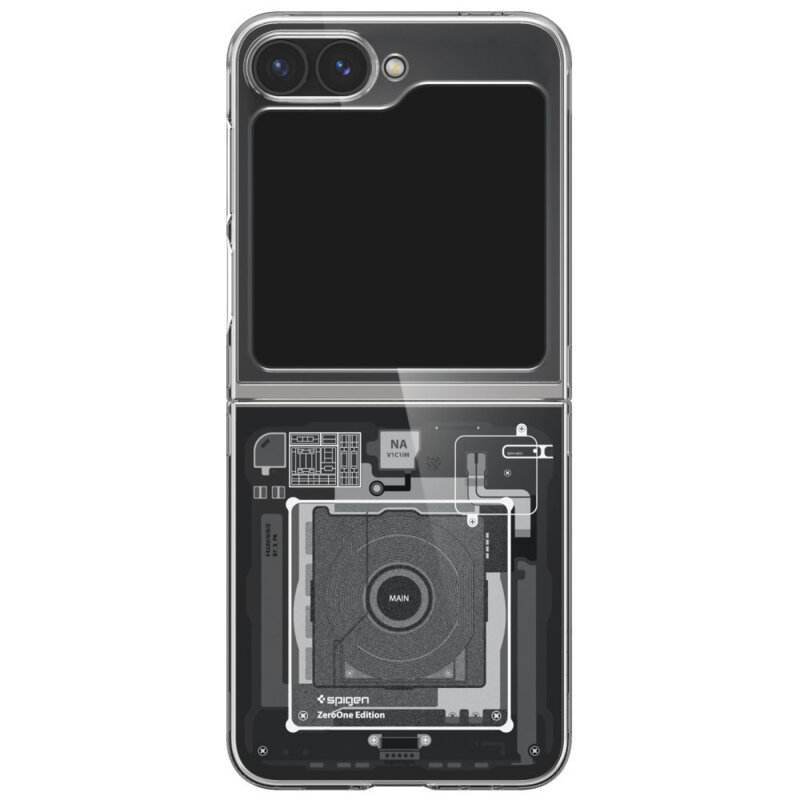 Husa Samsung Galaxy Z Flip6 Spigen Air Skin, negru/transparenta