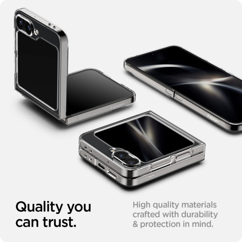 Husa Samsung Galaxy Z Flip6 Spigen Air Skin, negru/transparenta