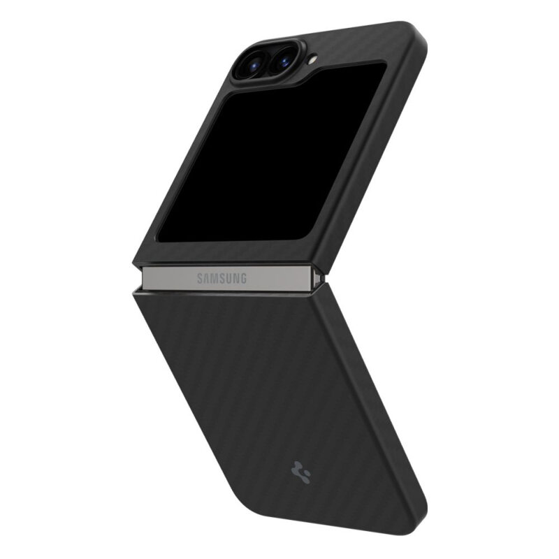 Husa Samsung Galaxy Z Flip6 Spigen Air Skin, negru aramid