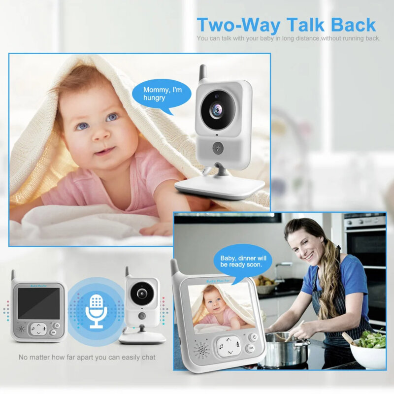 Baby monitor pentru monitorizare copii Techsuit, VB607, alb