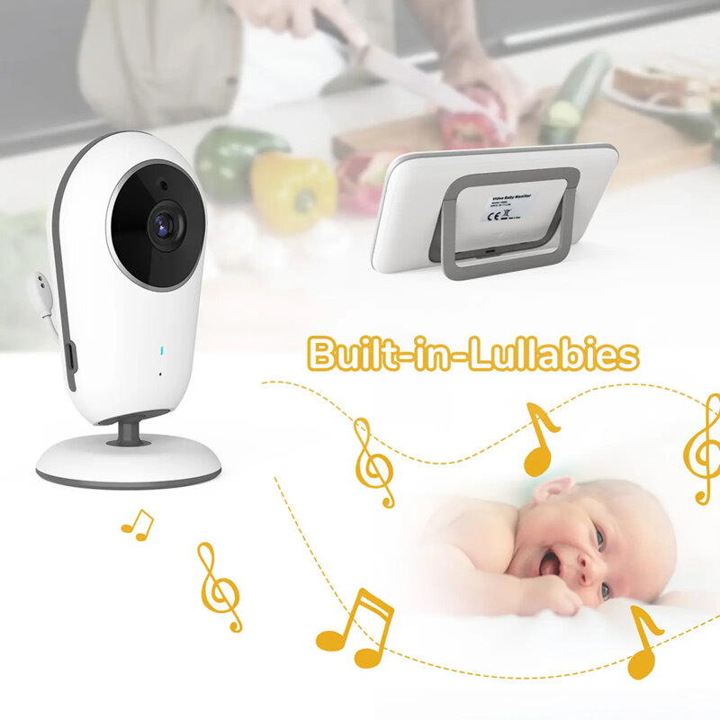 Baby monitor pentru supraveghere copii Techsuit, VB608, alb