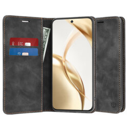 Husa piele Honor 200 Techsuit Confy Cover, negru