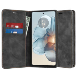 Husa piele Motorola Moto G24 Power Techsuit Confy Cover, negru