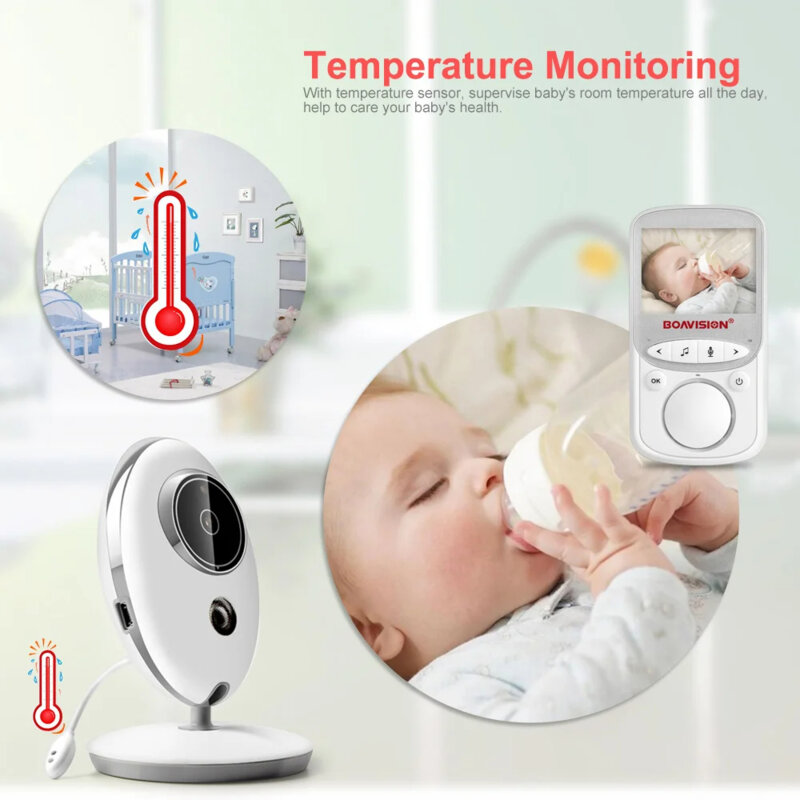 Baby monitor pentru monitorizare copii Techsuit, VB605, alb