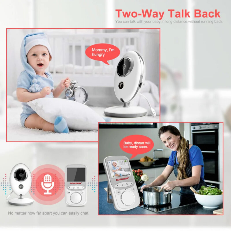 Baby monitor pentru monitorizare copii Techsuit, VB605, alb