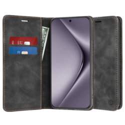 Husa piele Huawei Pura 70 Pro Techsuit Confy Cover, negru