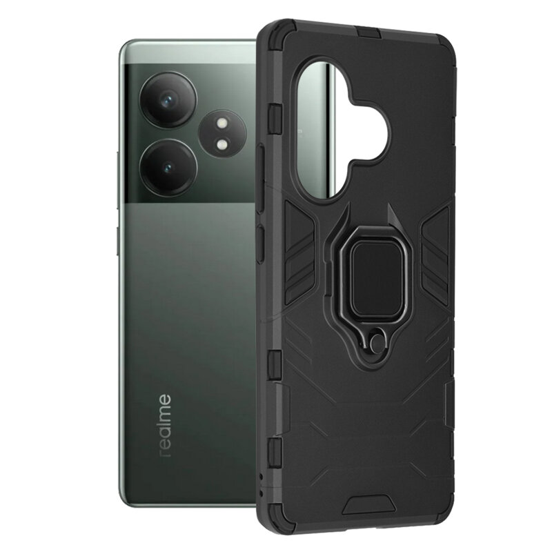 Husa Realme GT 6T Techsuit Silicone Shield, negru