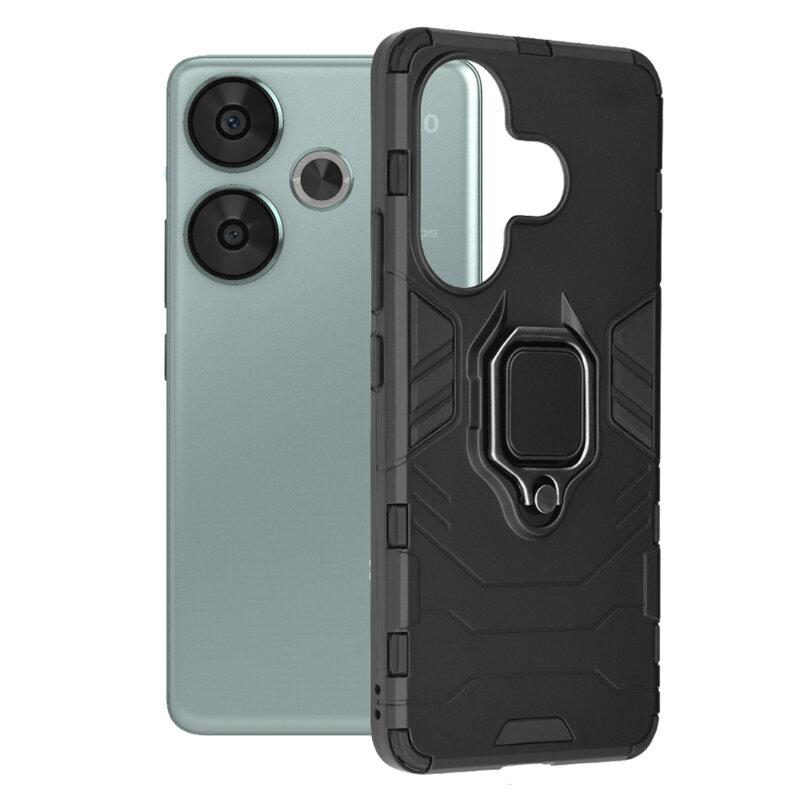 Husa Xiaomi Poco F6 Techsuit Silicone Shield, negru