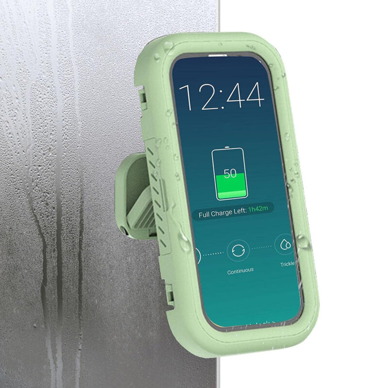 Suport de perete pentru telefon, retractabil Techsuit, verde-auriu