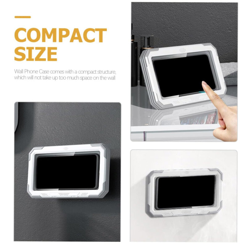 Suport de perete pentru telefon, impermeabil Techsuit, gri, LC-888