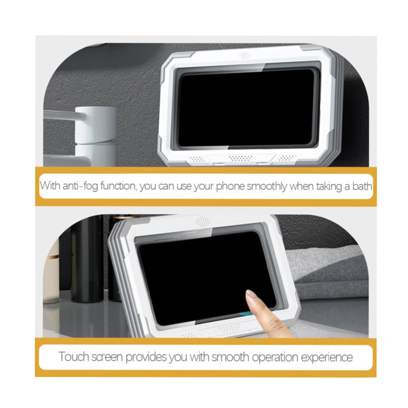 Suport de perete pentru telefon, impermeabil Techsuit, gri, LC-888