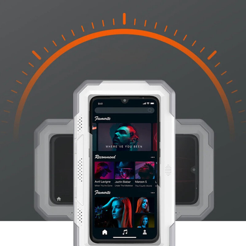 Suport de perete pentru telefon, impermeabil Techsuit, negru, LC-888