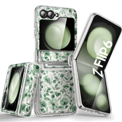 Husa Samsung Galaxy Z Flip6 I-Blason Cosmo, Green Floral