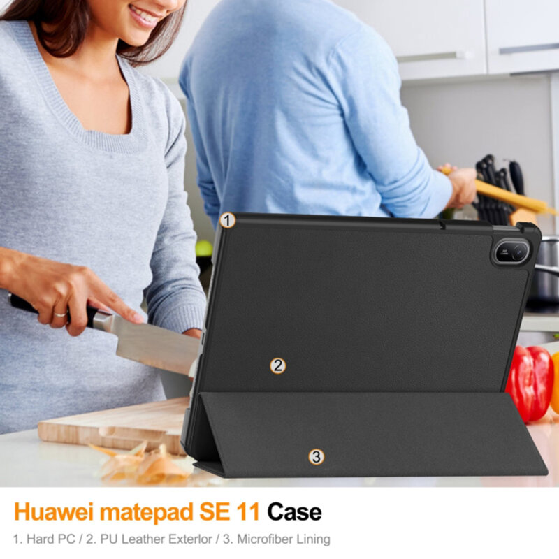 Husa Huawei MatePad SE 11 Techsuit FoldPro, negru