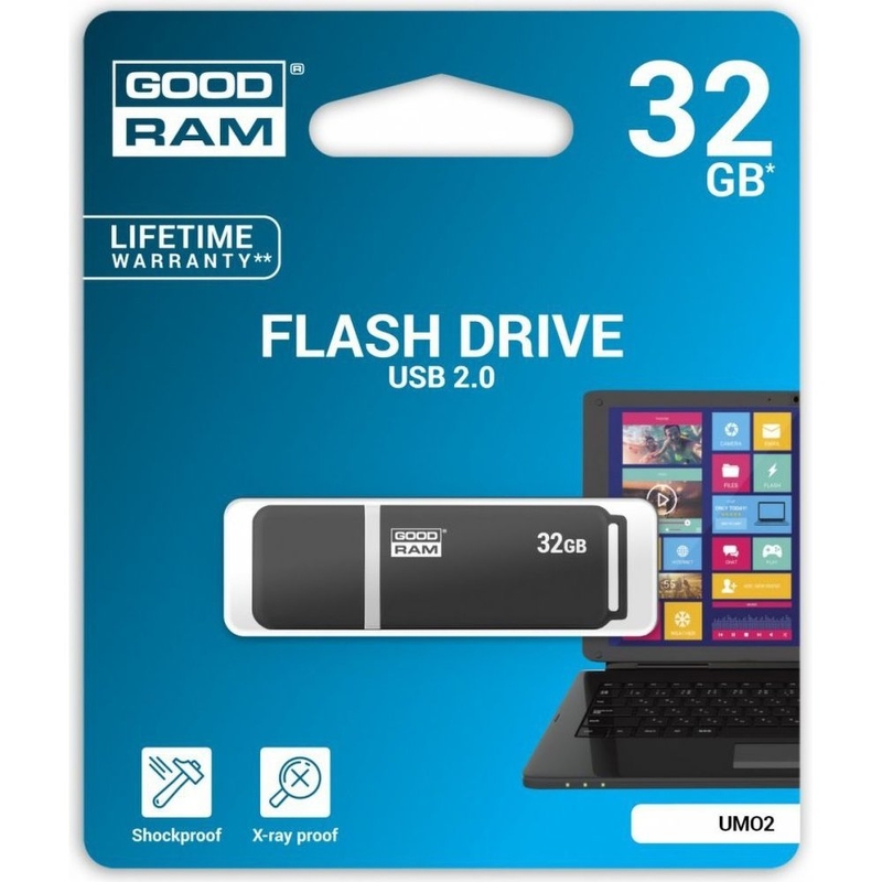 Stick USB 2.0 GOODRAM UMO2 32 GB - Black