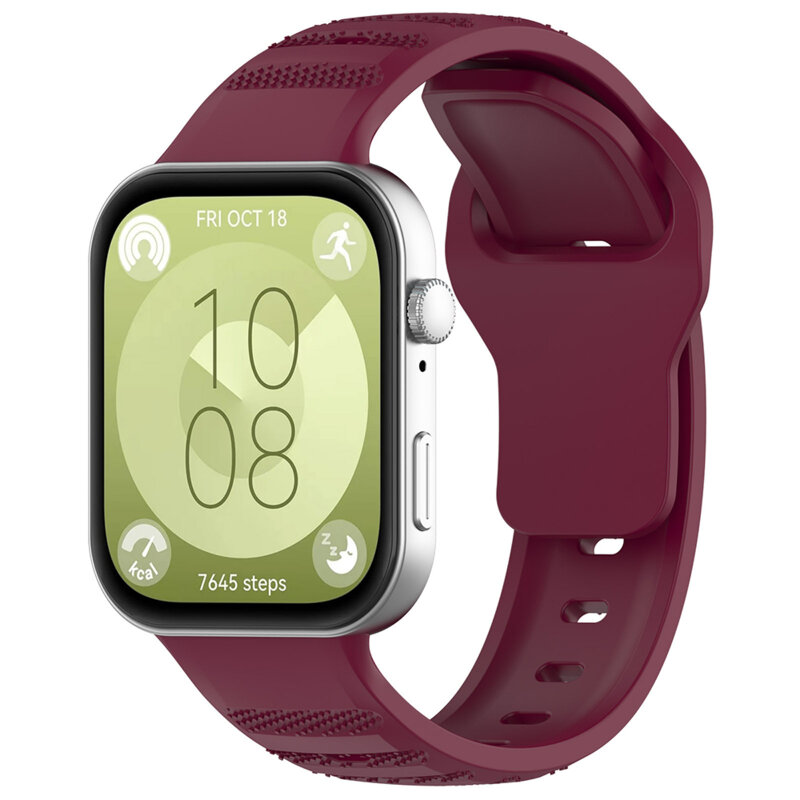 Curea Huawei Watch Fit 3 Techsuit, bordo, W050
