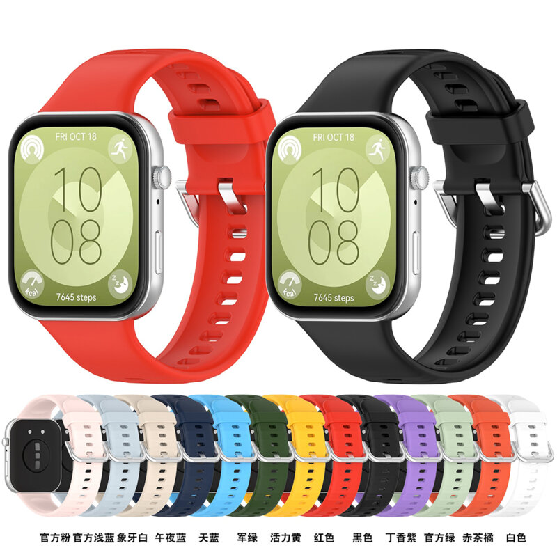 Curea Huawei Watch Fit 3 Techsuit, verde deschis, W061