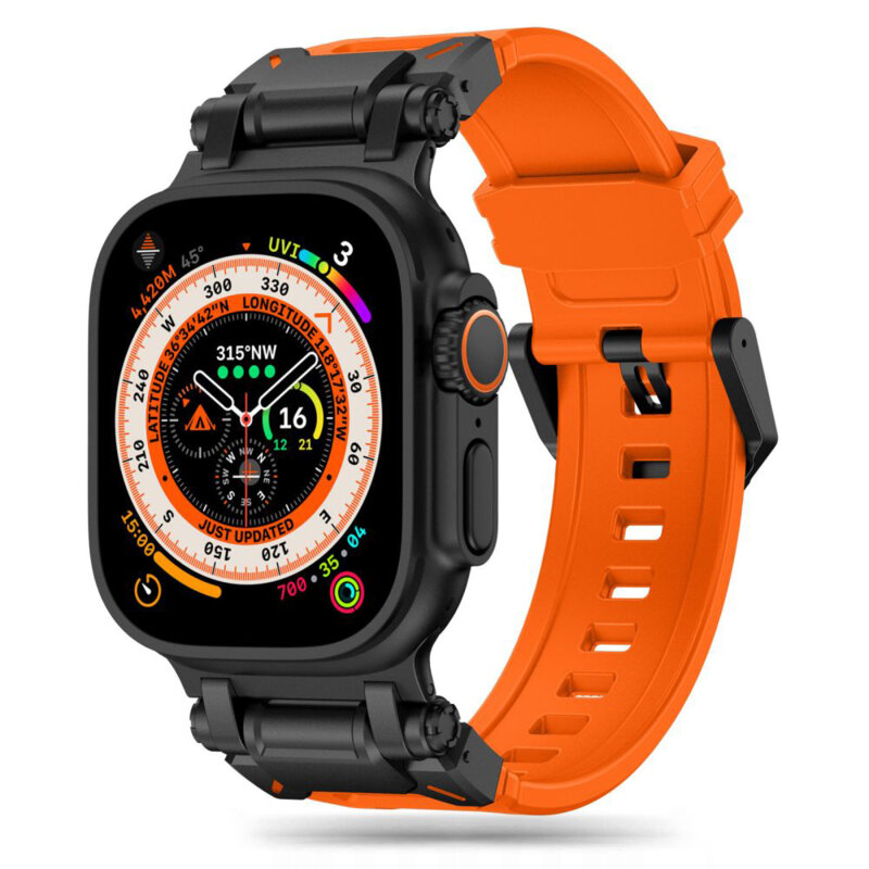 Curea Apple Watch Ultra Techsuit, portocaliu, W064