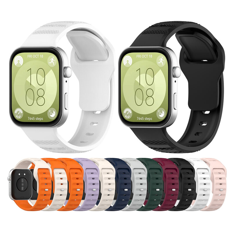 Curea Huawei Watch Fit 3 Techsuit, bordo, W050