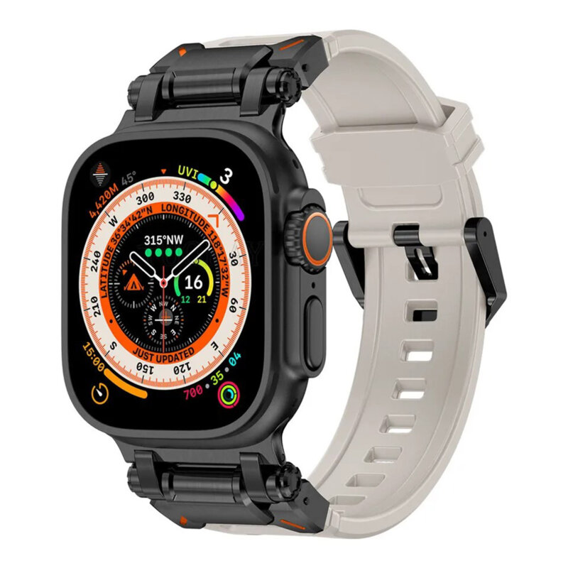 Curea Apple Watch 4 44mm Techsuit, gri, W064