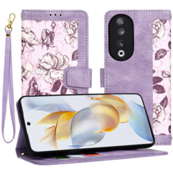 Husa personalizata fete Honor 90 Techsuit FlipCraft, mov