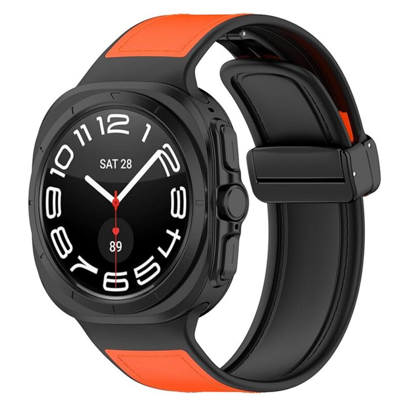 Curea Samsung Galaxy Watch Ultra 47mm Techsuit, portocaliu, W056