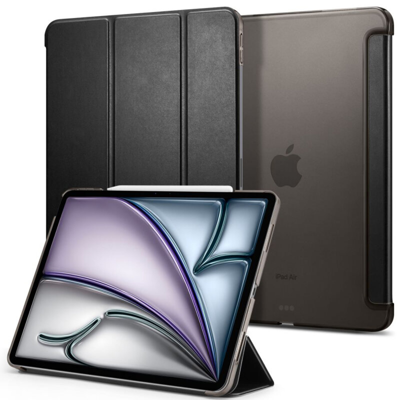 Husa iPad Air 13 (2024) Spigen Smart Fold , negru