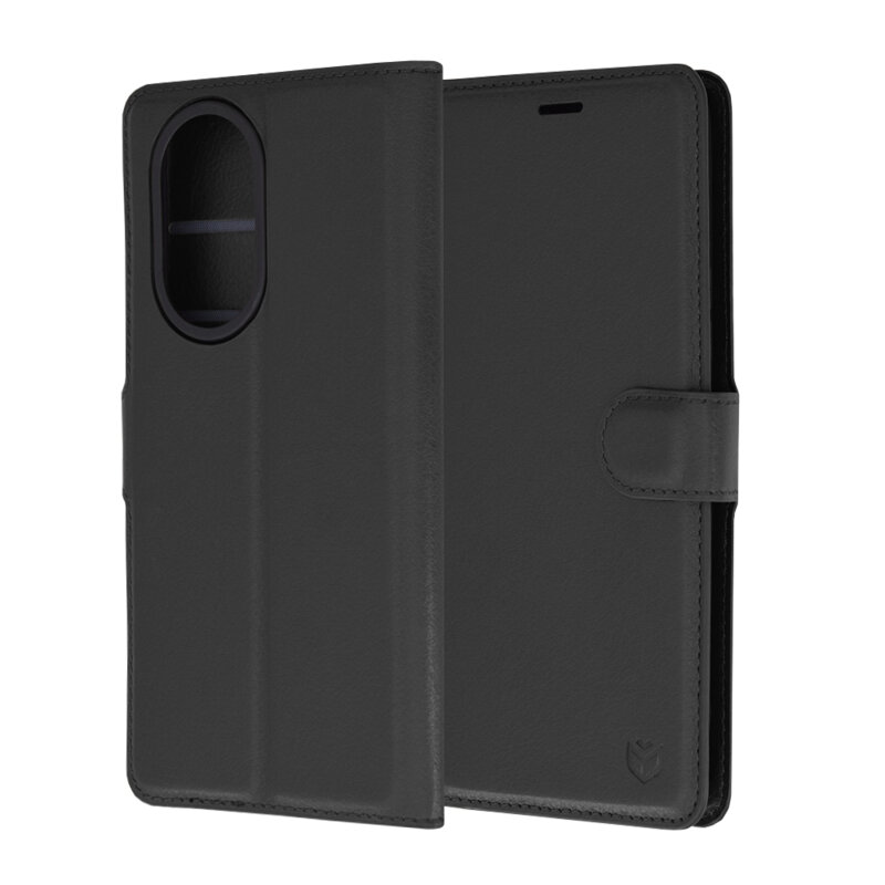 Husa Honor 200 Techsuit Leather Folio, negru