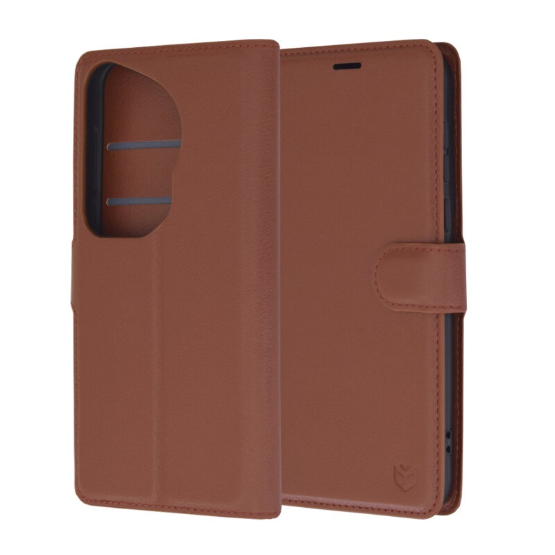 Husa Huawei Pura 70 Ultra Techsuit Leather Folio, maro