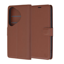 Husa Huawei Pura 70 Pro Techsuit Leather Folio, maro