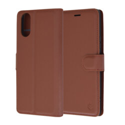 Husa Sony Xperia 10 VI Techsuit Leather Folio, maro