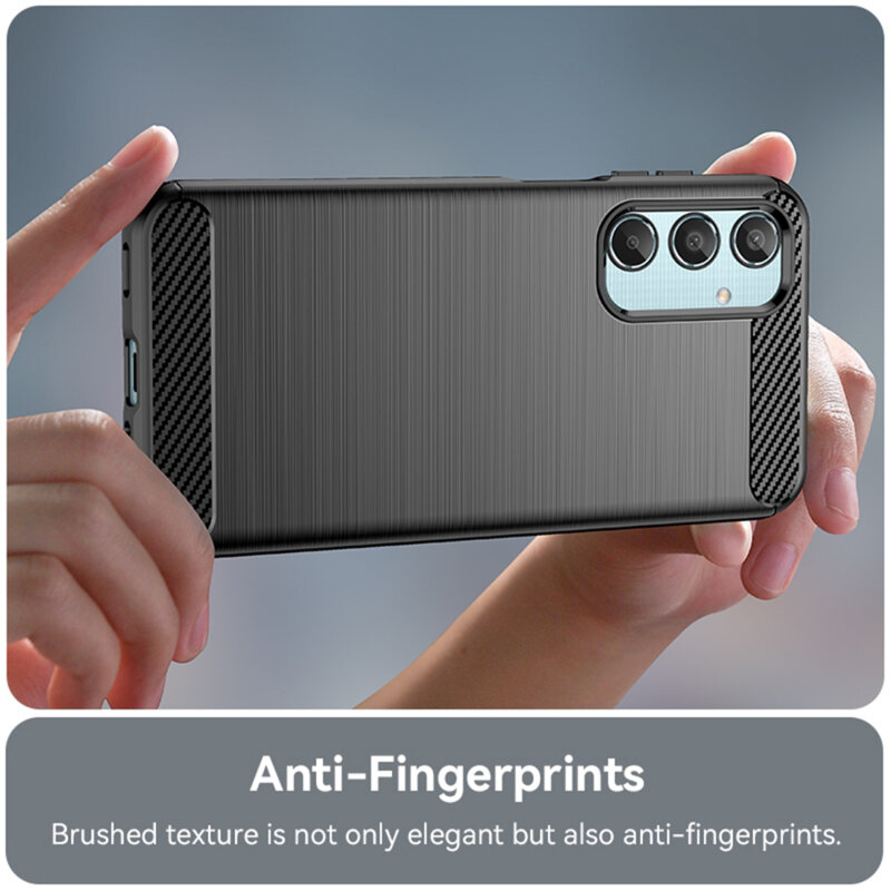 Husa Samsung Galaxy M35 Techsuit Carbon Silicone, negru
