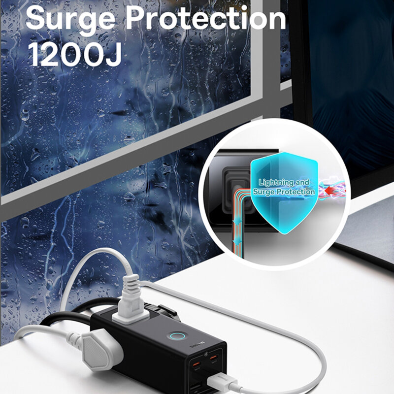 Incarcator US 65W, cablu de alimentare 100W Baseus PSLA020101